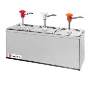 Дозатор для соусов с 3 помпами и 3 гастроемкостями GN1/6x200 мм Kalando KD 002 3 set